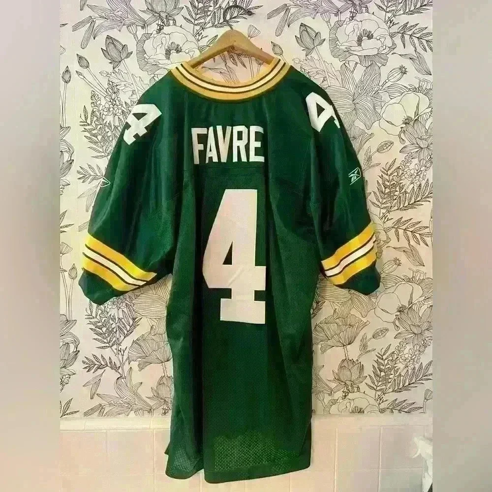 Vintage Reebok Green Bay Packers Brett Favre #4 Football Jersey Men's Size 52 - Picture 5 of 6
